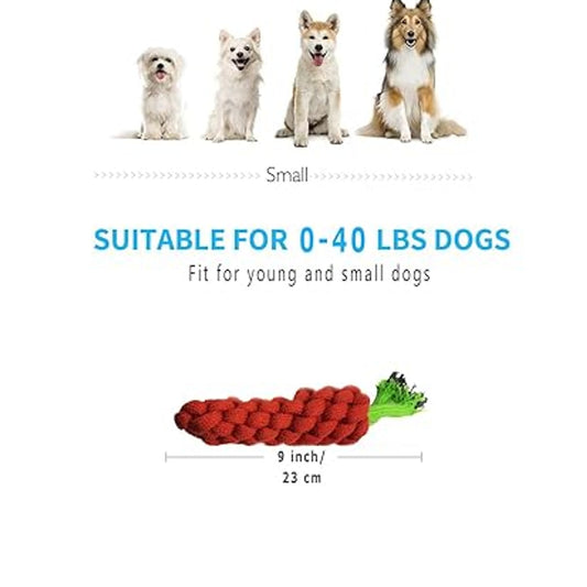 MUNCHOS Attractive Hard Carrot Shape Rope Dog Toy, Medium