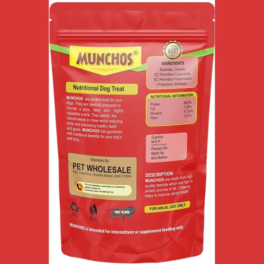 MUNCHOS Beef Dog Sticks with Calcium & Massager