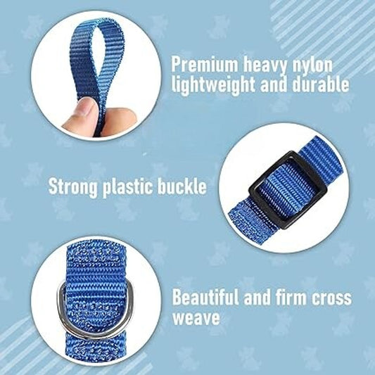 MUNCHOS Dog Nylon Clip Collar With Leash Set 1.25inch, Extra Large