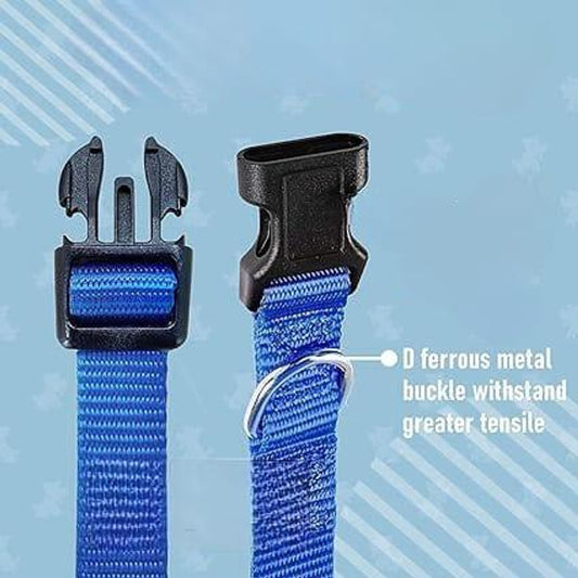 MUNCHOS Nylon Dog Collar With Leash Set 0.75inch, Small