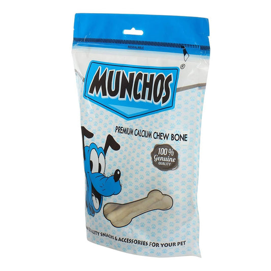 MUNCHOS Premium Calcium Rawhide Dog Chew Bone (6" 3pcs Pack)