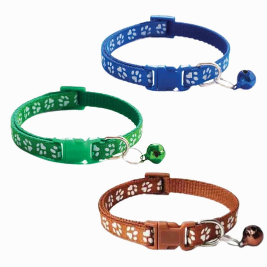 Adjustable Puppy and Cat Collars with Safety Buckles