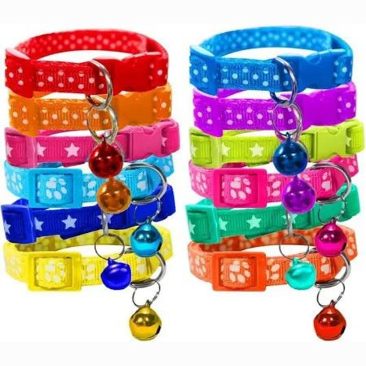 Adjustable Puppy and Cat Collars with Safety Buckles