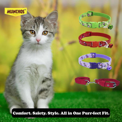Adjustable Puppy and Cat Collars with Safety Buckles