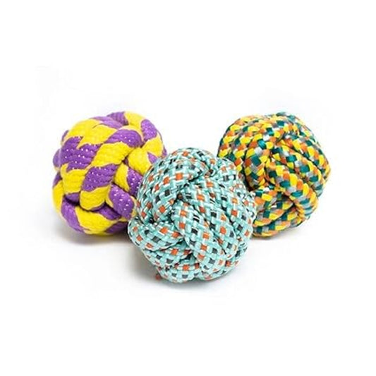 MUNCHOS Attractive Hard Ball Rope Dog Toy, Medium