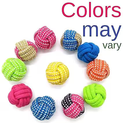MUNCHOS Attractive Hard Ball Rope Dog Toy, Medium