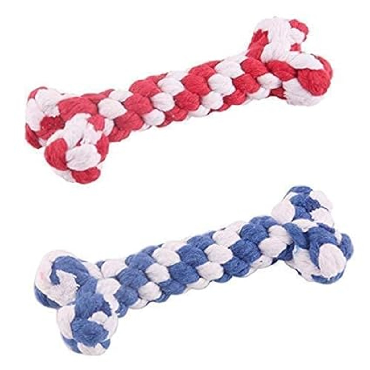 MUNCHOS Attractive Hard Bone Shape Rope Dog Toy, Medium