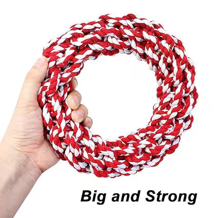 MUNCHOS Attractive Hard Ring Rope Dog Toy, Large