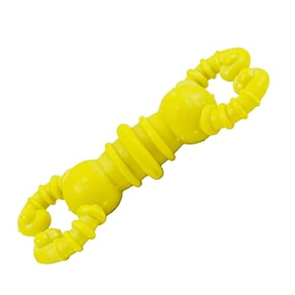 MUNCHOS Attractive Hard Rubber Crab Shape Dog Toy, Small