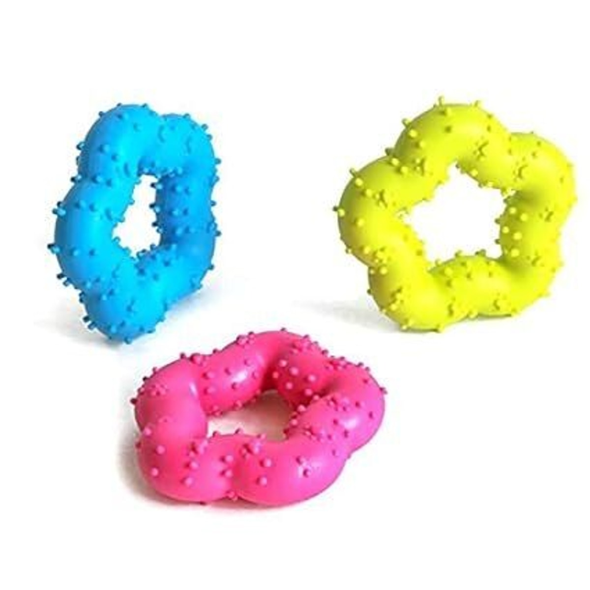 MUNCHOS Attractive Hard Rubber Pentagon Shape Dog Toy, Small