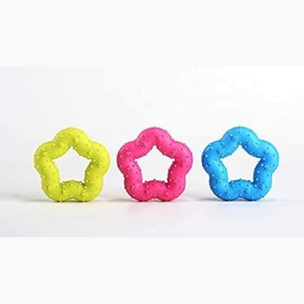 MUNCHOS Attractive Hard Rubber Pentagon Shape Dog Toy, Small