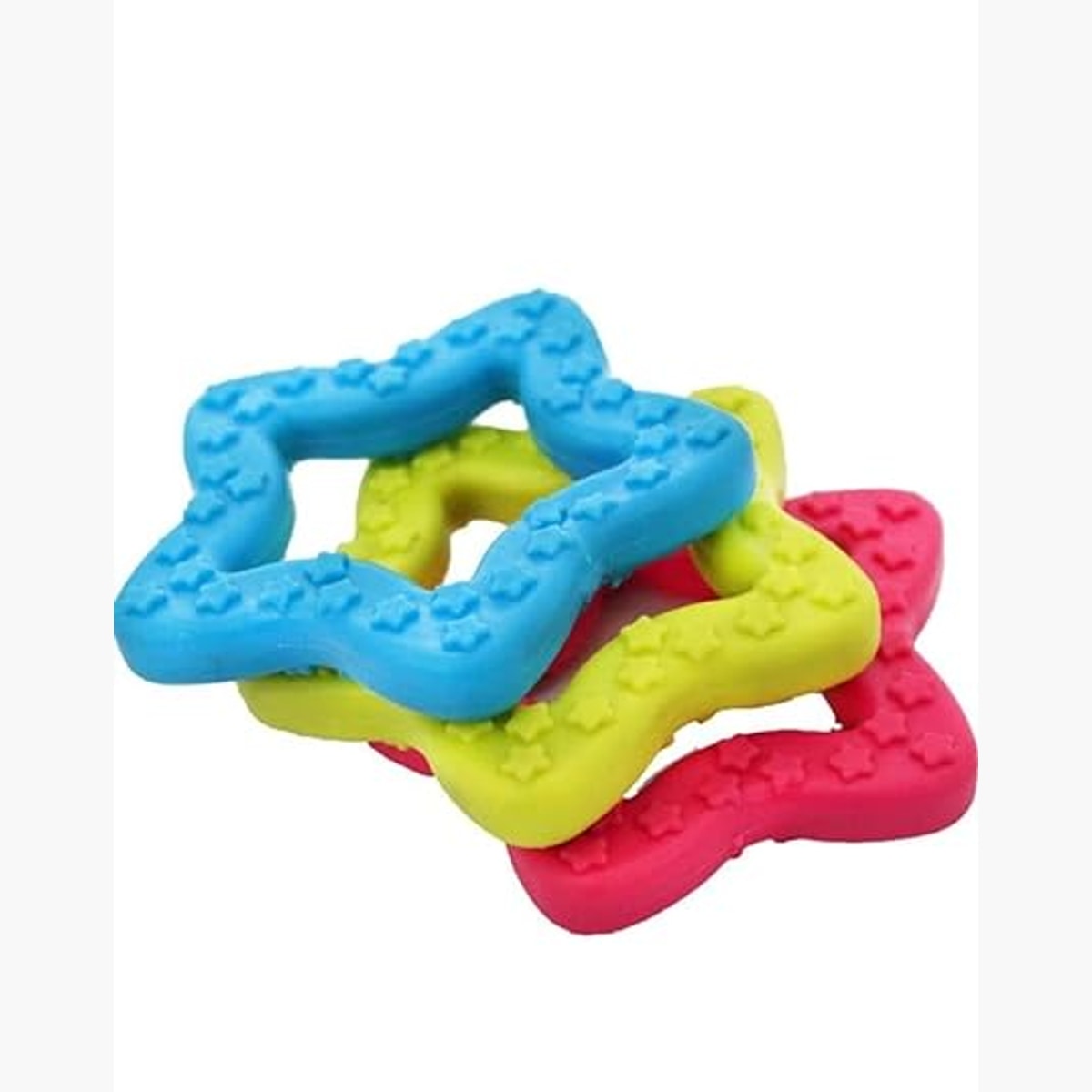 MUNCHOS Attractive Hard Rubber Star Shape Dog Toy, Small