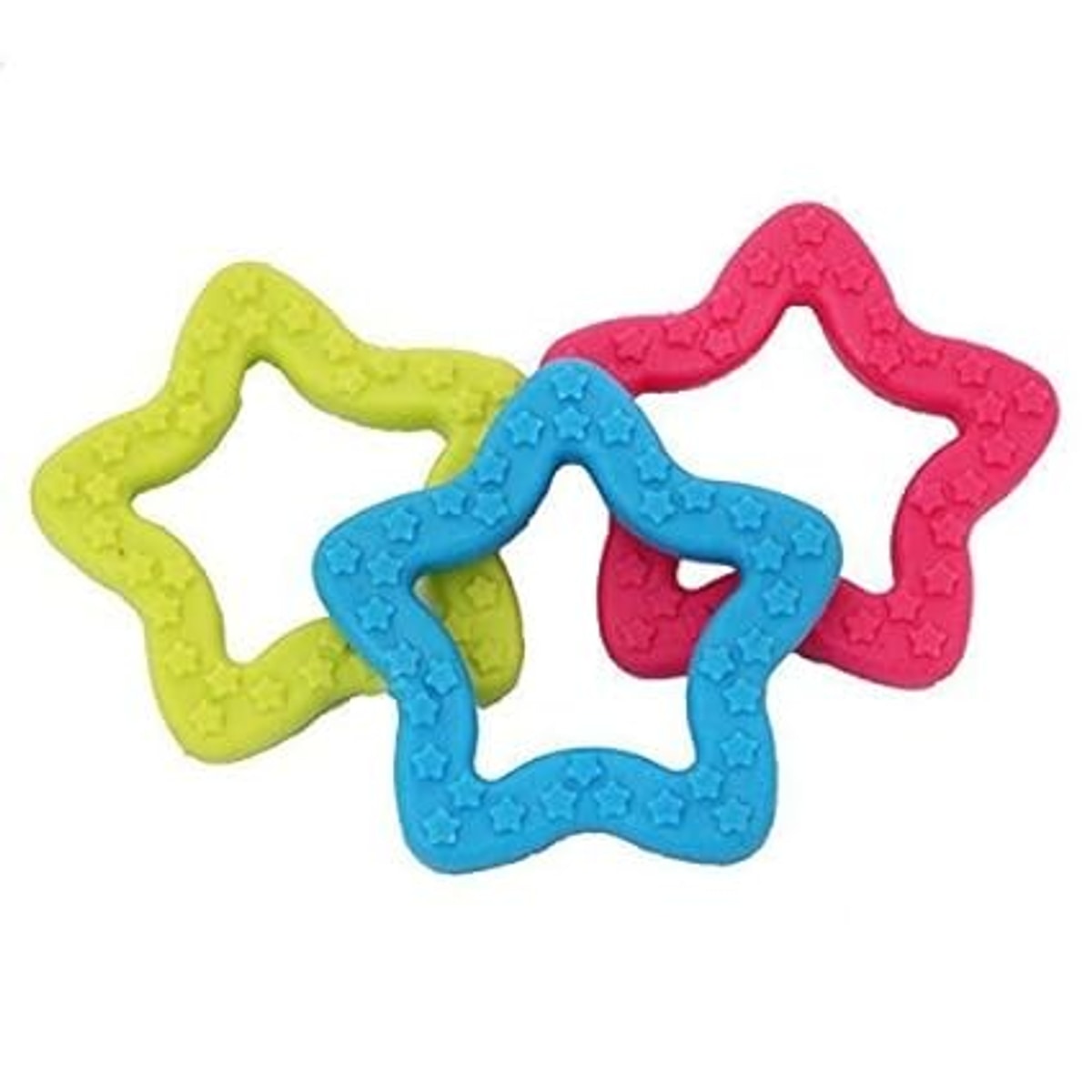 MUNCHOS Attractive Hard Rubber Star Shape Dog Toy, Small