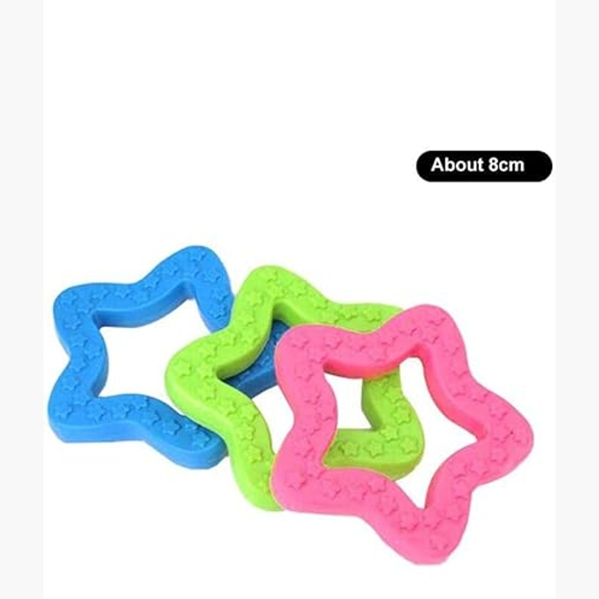 MUNCHOS Attractive Hard Rubber Star Shape Dog Toy, Small
