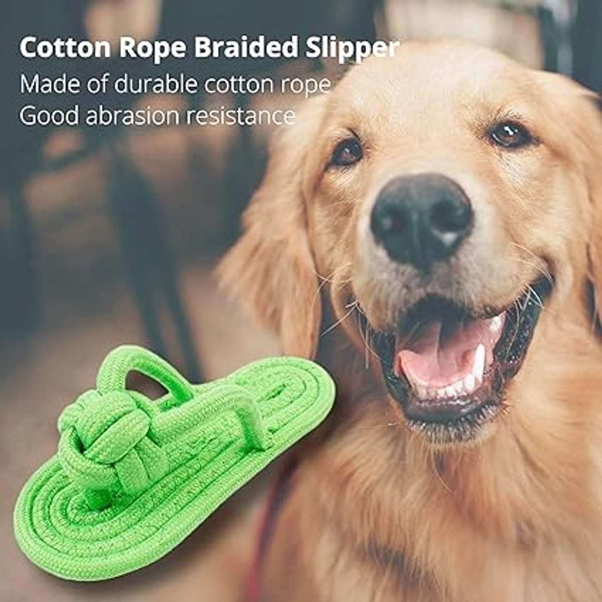 MUNCHOS Attractive Hard Slipper Shape Rope Dog Toy, Medium