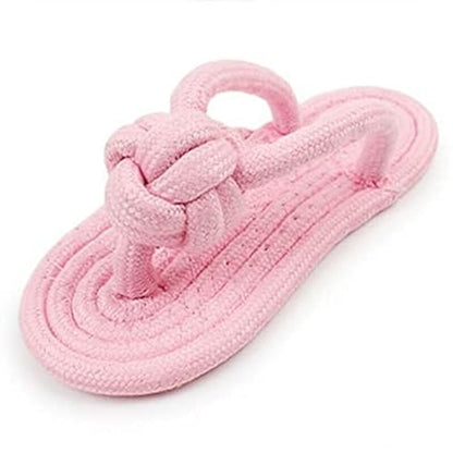MUNCHOS Attractive Hard Slipper Shape Rope Dog Toy, Medium