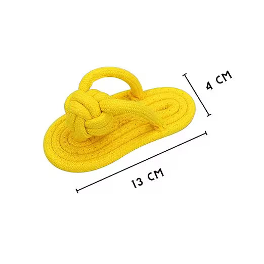 MUNCHOS Attractive Hard Slipper Shape Rope Dog Toy, Medium MUNCHOS