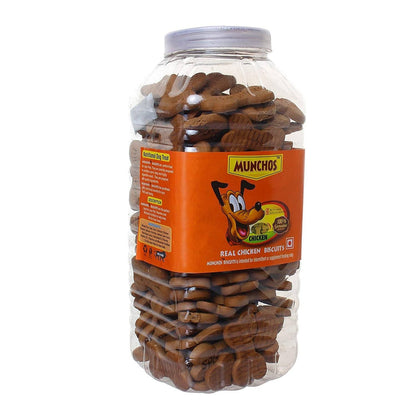 MUNCHOS Dog Biscuits, Chicken Flavor, 1 kg Jar