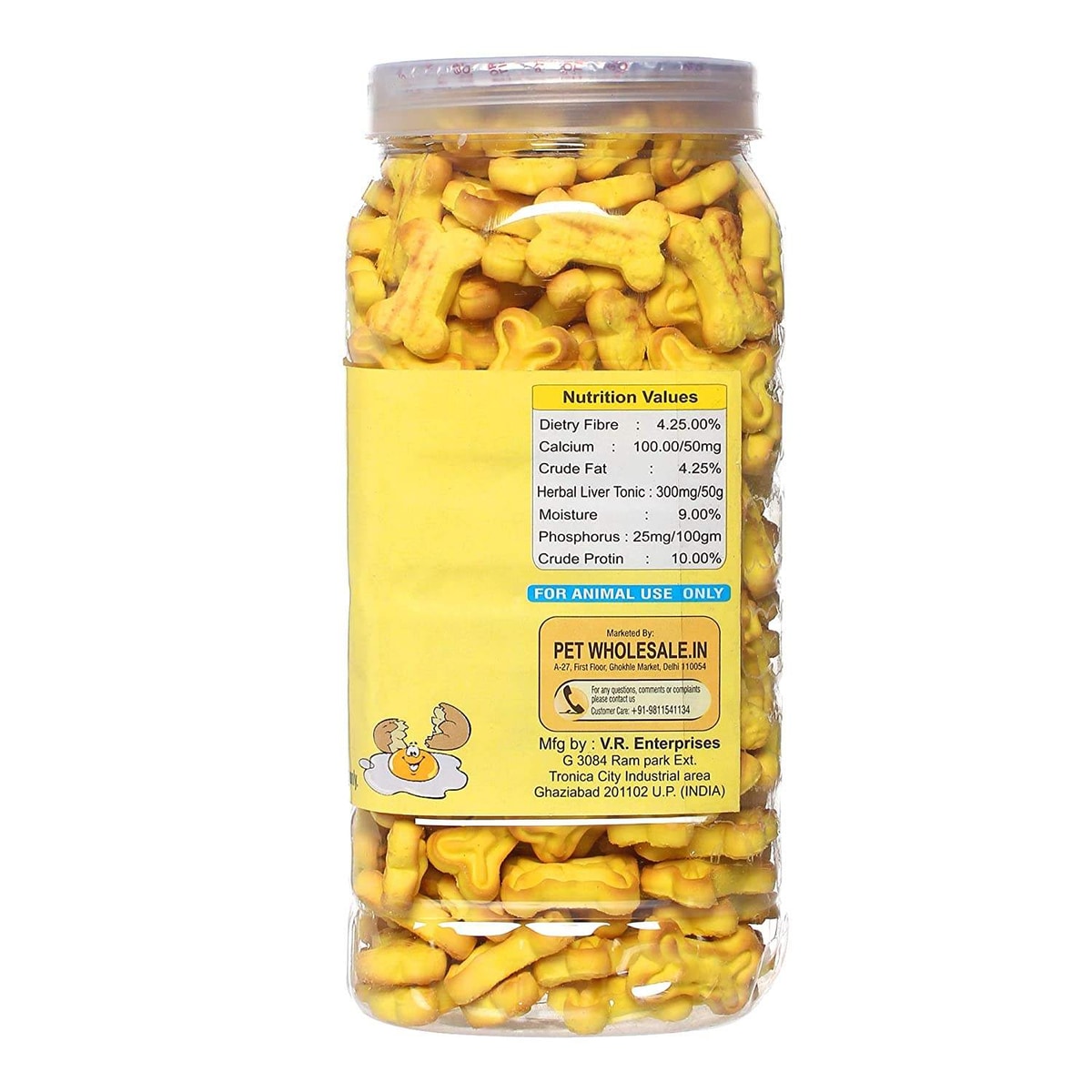 MUNCHOS Dog Biscuits, Egg Flavor, 1 kg Jar