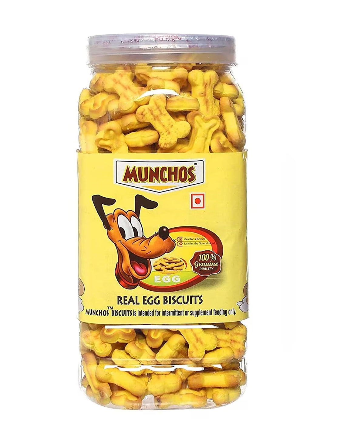 MUNCHOS Dog Biscuits, Egg Flavor, 1 kg Jar