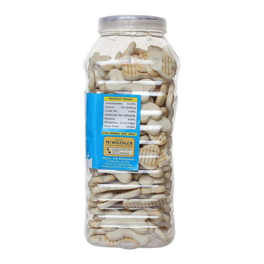 MUNCHOS Dog Biscuits, Milk Flavor, 1 kg Jar