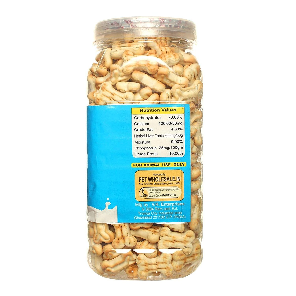 MUNCHOS Dog Biscuits, Milk Flavor, 500gm Jar
