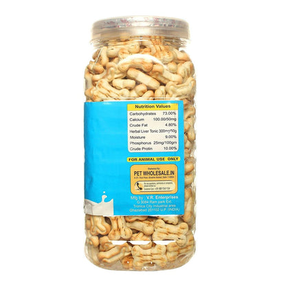 MUNCHOS Dog Biscuits, Milk Flavor, 500gm Jar