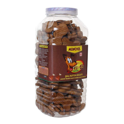 MUNCHOS Dog Biscuits, Mutton Flavor, 1 kg Jar
