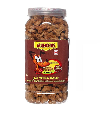 MUNCHOS Dog Biscuits, Mutton Flavor, 500gm Jar
