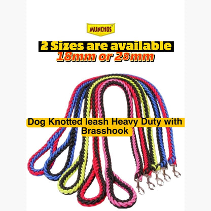 MUNCHOS Dog Heavy Quality Knotted Rope With Brasshook 28mm For Extra Large Dog