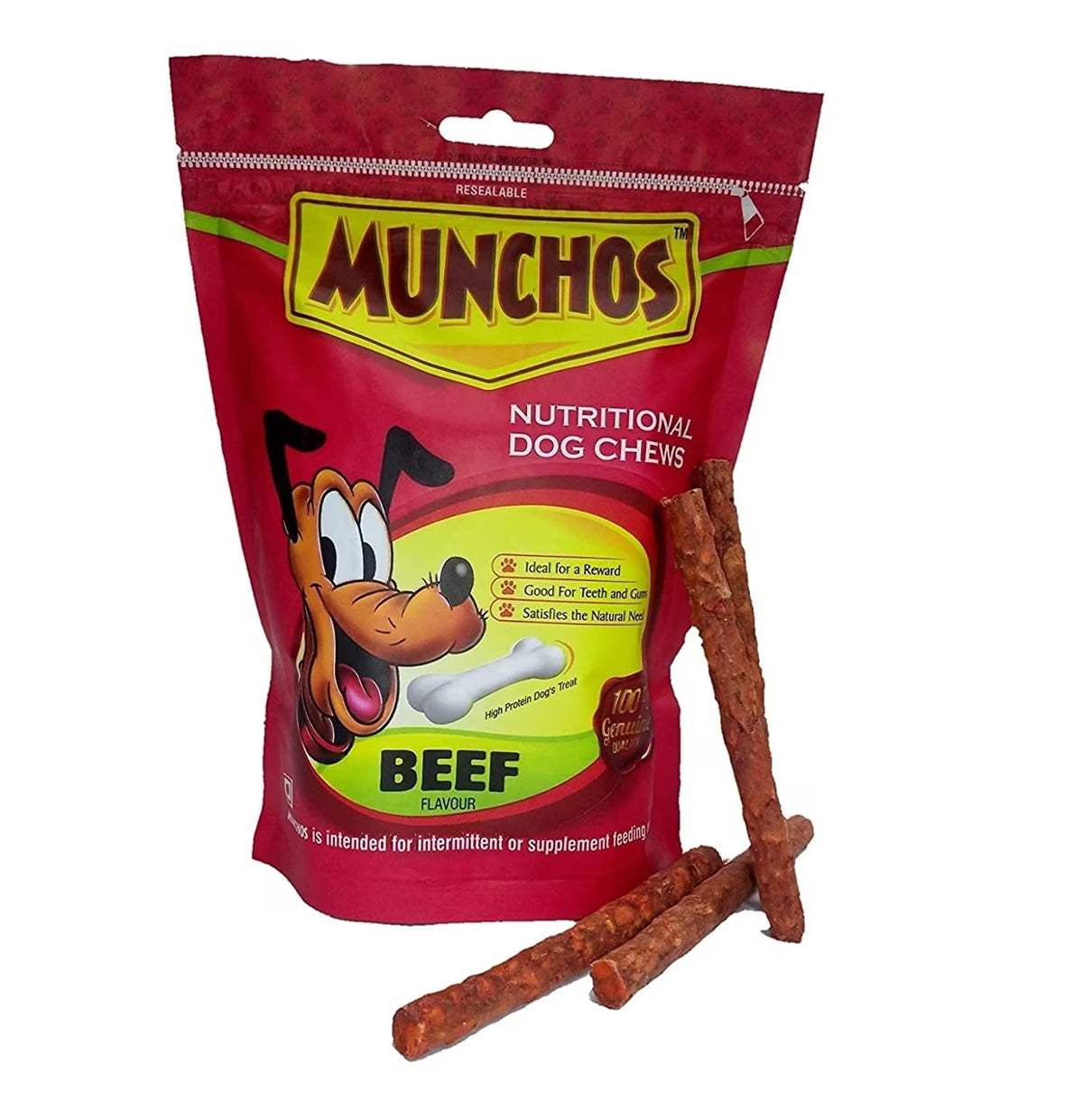 MUNCHOS Dog Treat Sticks, Beef, 450 g