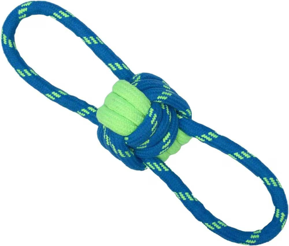 MUNCHOS Hard DNA Double Handle Rope Dog Toy, Medium