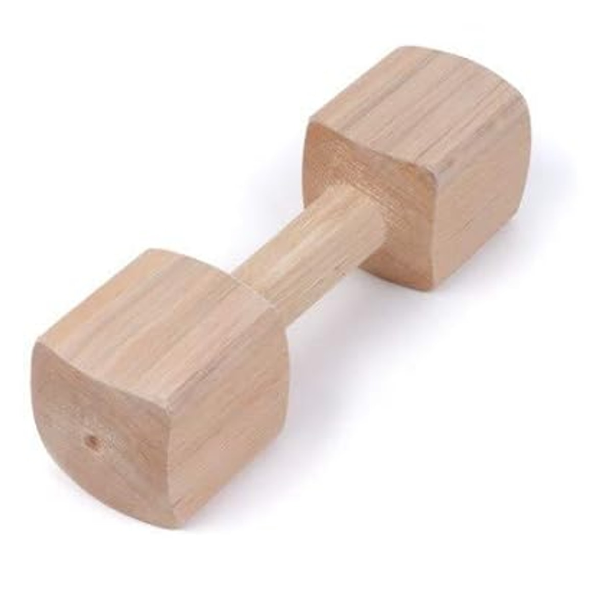 MUNCHOS High Quality Hard Wooden Dumble Shape Dog Toy, Medium