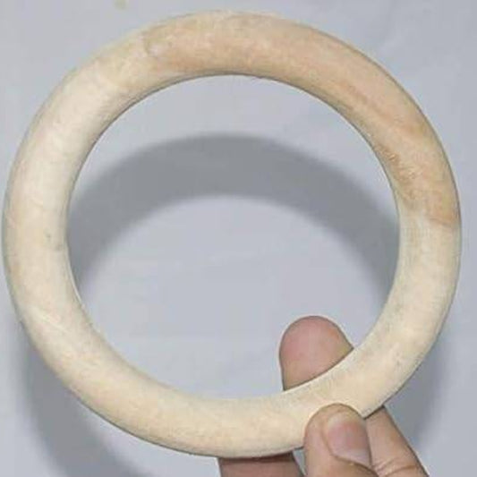 MUNCHOS High Quality Hard Wooden Ring Shape Dog Toy, Medium