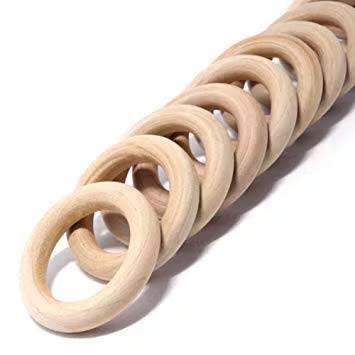 MUNCHOS High Quality Hard Wooden Ring Shape Dog Toy, Medium