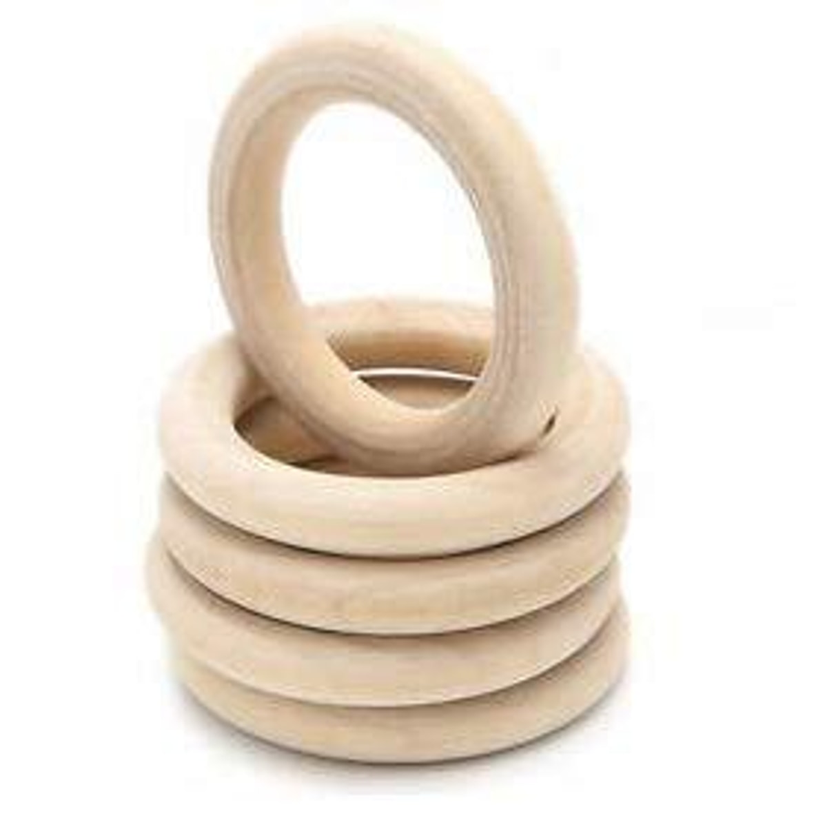 MUNCHOS High Quality Hard Wooden Ring Shape Dog Toy, Medium