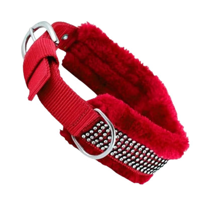 MUNCHOS Luxurious Soft Fur Dog Collar for Small Pets