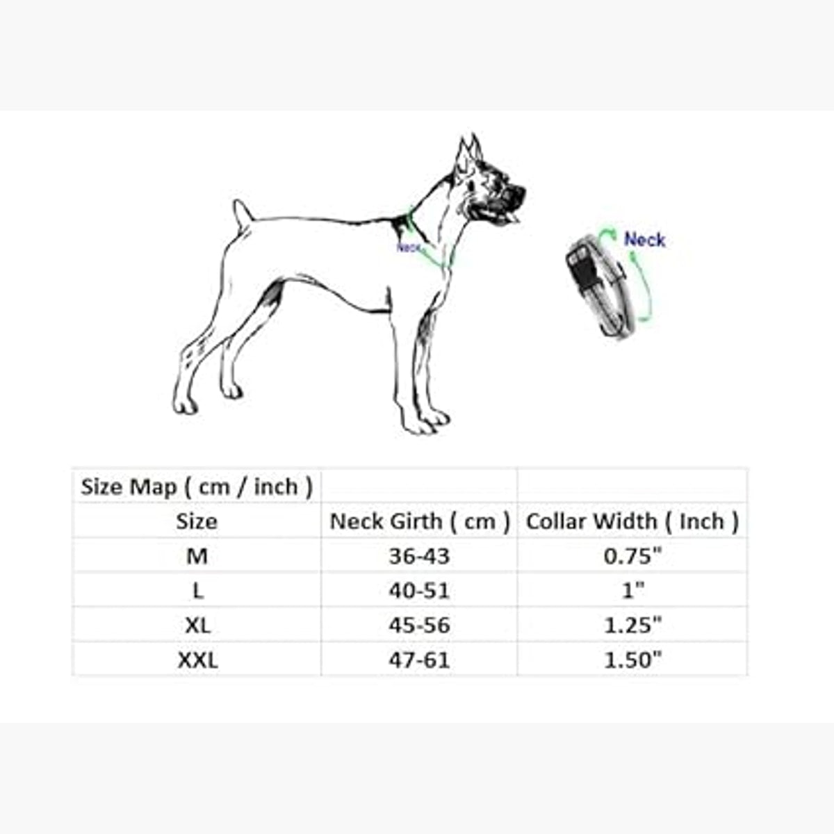MUNCHOS Made With High Quality DOG Collar 1.25inch, Large