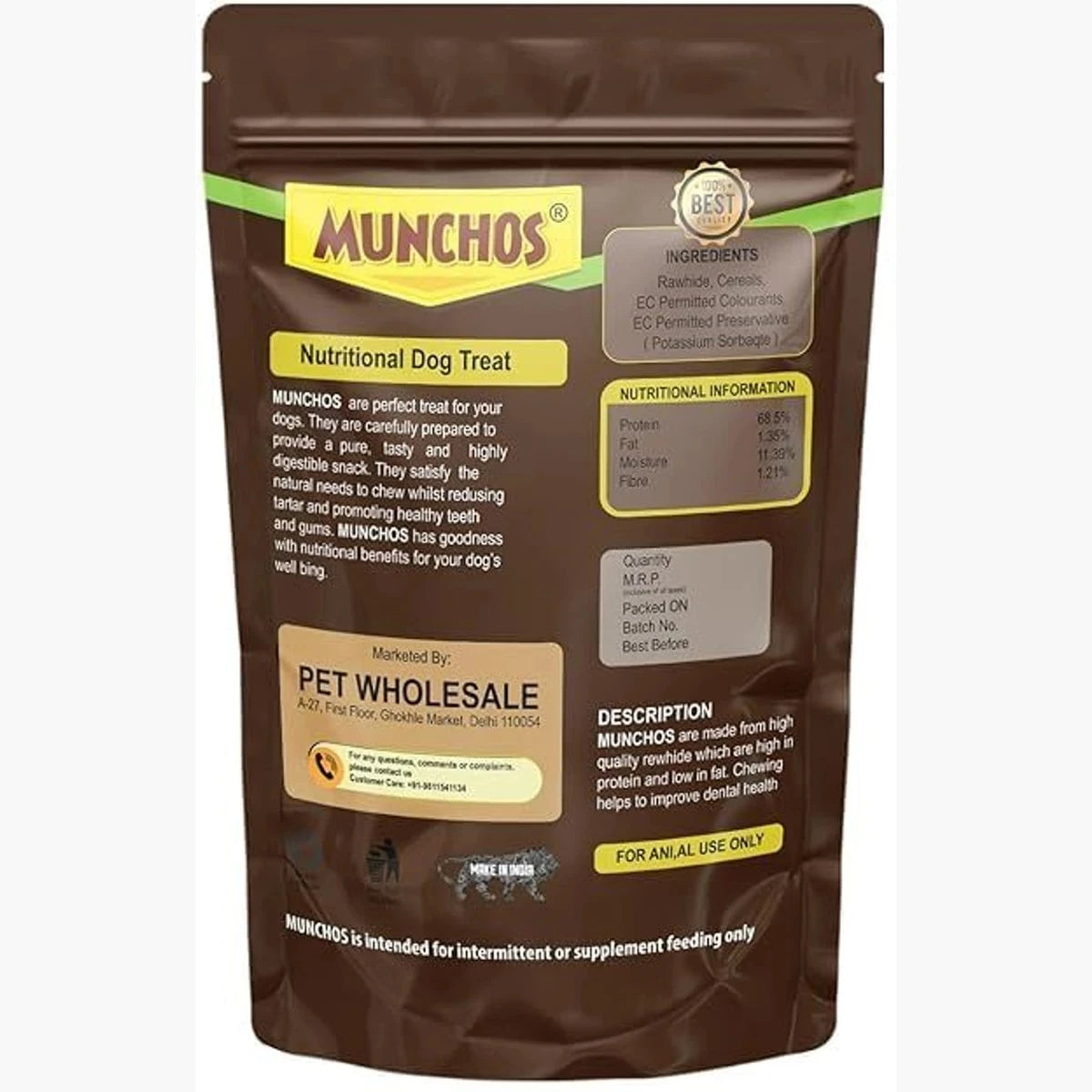 MUNCHOS Nutritional Dog Sticks with Free Massager
