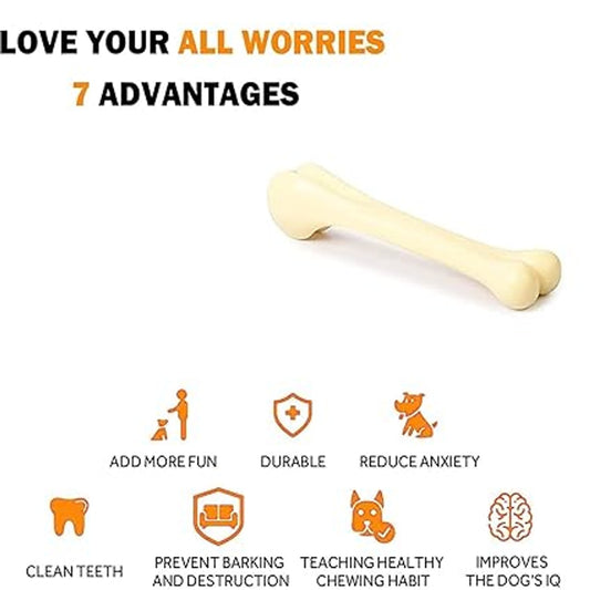 MUNCHOS Nylon Teether Hard Bone Dog Toy, Medium