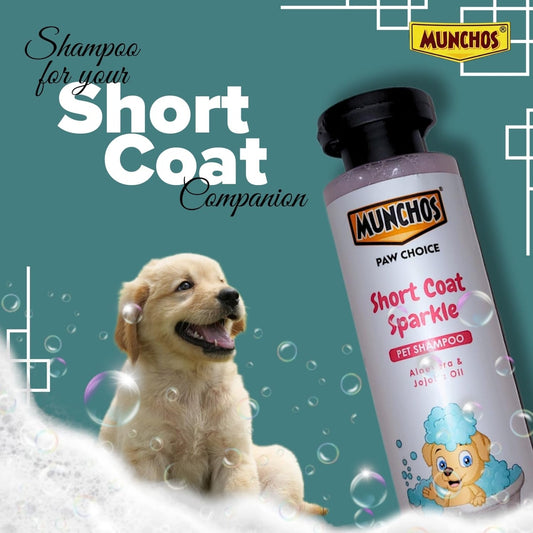 MUNCHOS Short Coat Sparkle Shampoo with Aloe & Jojoba