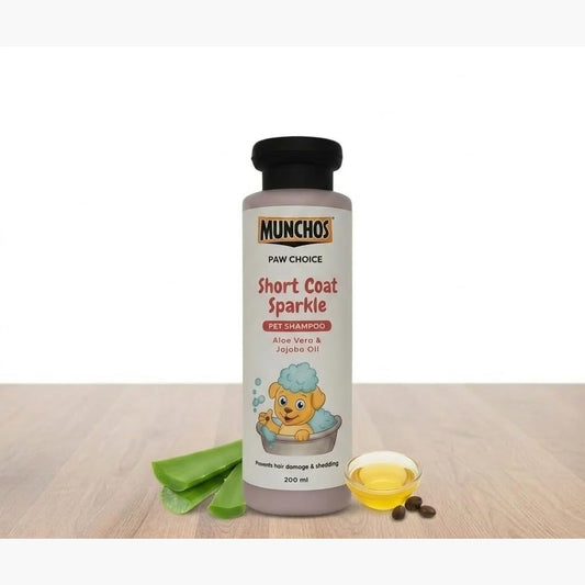 MUNCHOS Short Coat Sparkle Shampoo with Aloe & Jojoba